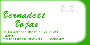 bernadett bojas business card